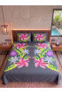 Hand Painted Rayon Bedsheet Set King Size Hand Painted Rayon Bedsheet Set King Size